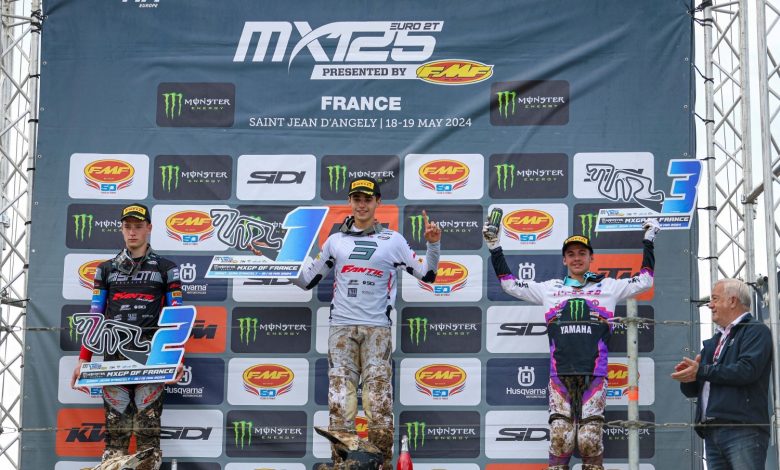 Simone Mancini dei Pata Talenti Azzurri FMI Motocross si impone anche in Francia