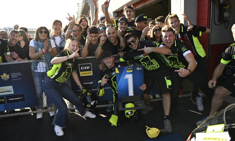 Dunlop CIV. Cristian Borrelli (Premoto3) e Josephine Bruno (CIV Femminile) Campioni a Imola